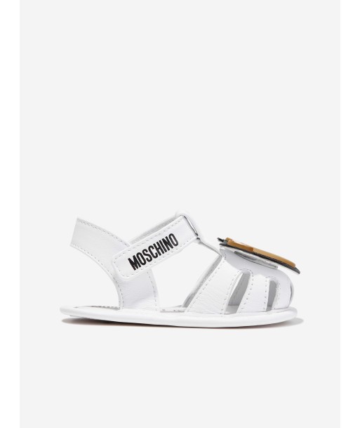 Moschino Baby Teddy Bear Sandals in White en ligne