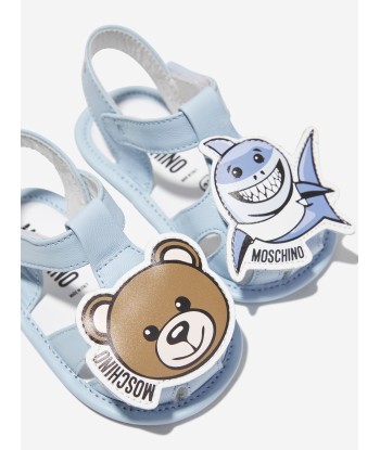 Moschino Baby Boys Shark And Teddy Bear Sandals in Blue shop