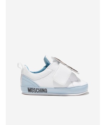 Moschino Baby Boys Teddy Bear Trainers in White meilleur choix