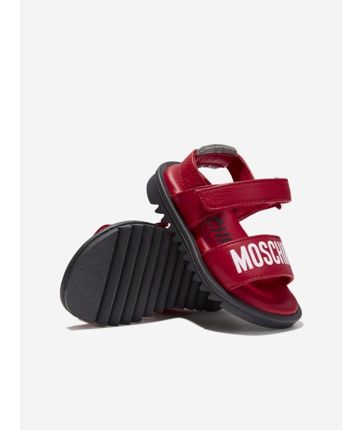 Moschino Kids Logo Sandals in Red store