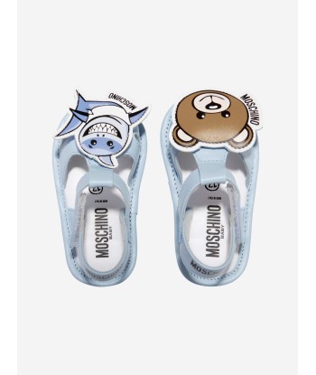 Moschino Baby Boys Shark And Teddy Bear Sandals in Blue shop