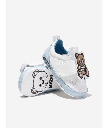 Moschino Baby Boys Teddy Bear Trainers in White meilleur choix