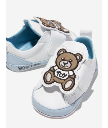 Moschino Baby Boys Teddy Bear Trainers in White meilleur choix