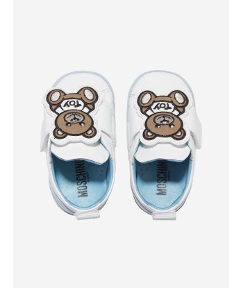 Moschino Baby Boys Teddy Bear Trainers in White meilleur choix