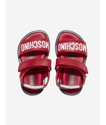 Moschino Kids Logo Sandals in Red store