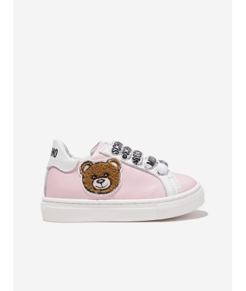 Moschino Girls Teddy Bear Trainers in Pink en ligne