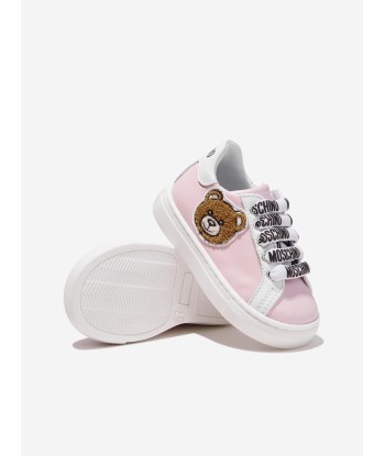 Moschino Girls Teddy Bear Trainers in Pink en ligne