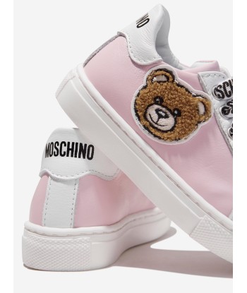 Moschino Girls Teddy Bear Trainers in Pink en ligne