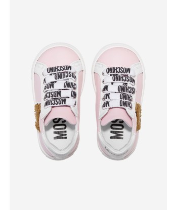 Moschino Girls Teddy Bear Trainers in Pink en ligne