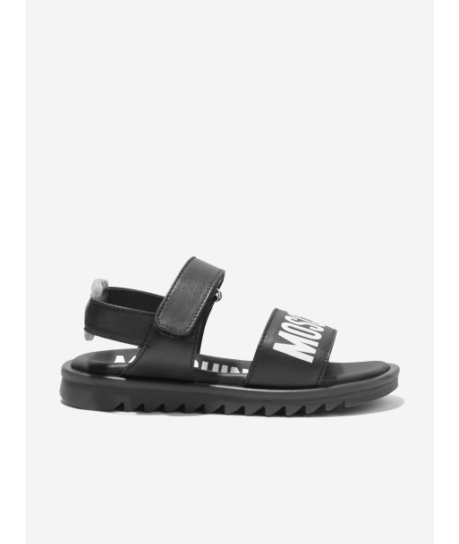 Moschino Boys Maxi Logo Sandals in Black 2 - 3 jours ouvrés.