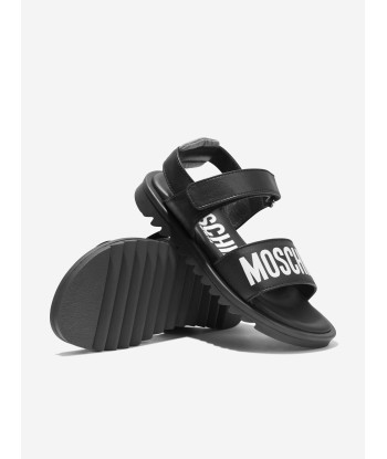 Moschino Boys Maxi Logo Sandals in Black 2 - 3 jours ouvrés.