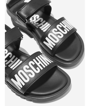 Moschino Boys Maxi Logo Sandals in Black 2 - 3 jours ouvrés.