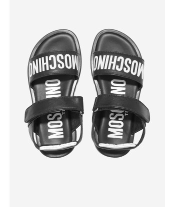 Moschino Boys Maxi Logo Sandals in Black 2 - 3 jours ouvrés.