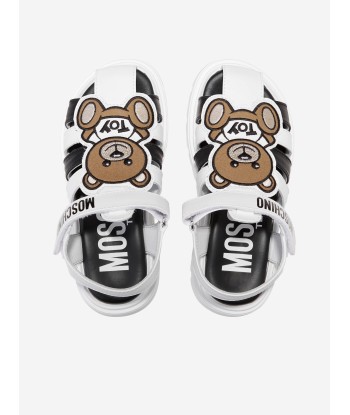 Moschino Kids Teddy Bear Spider Sandals in White pas cher chine