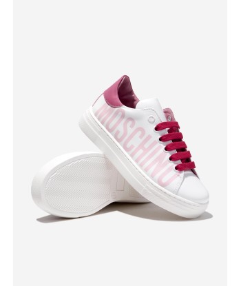 Moschino Girls Maxi Logo Trainers in White commande en ligne