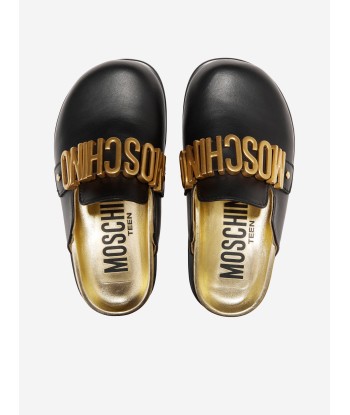 Moschino Girls Lettering Logo Mules in Black 2 - 3 jours ouvrés.