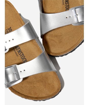 BIRKENSTOCK Girls Arizona Metallic Sandals in Silver Véritable concentré