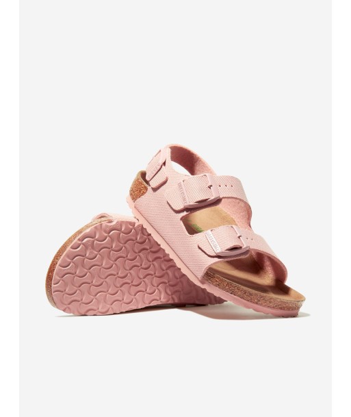 BIRKENSTOCK Girls Milano TEX Canvas Sandals in Pink français