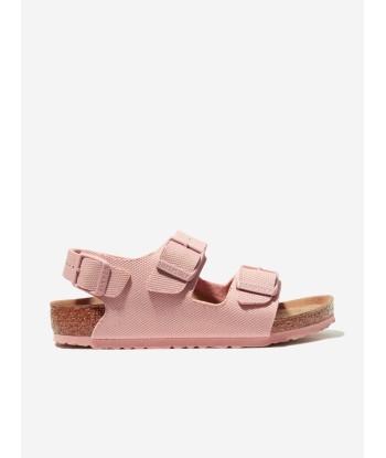 BIRKENSTOCK Girls Milano TEX Canvas Sandals in Pink français