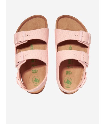 BIRKENSTOCK Girls Milano TEX Canvas Sandals in Pink français