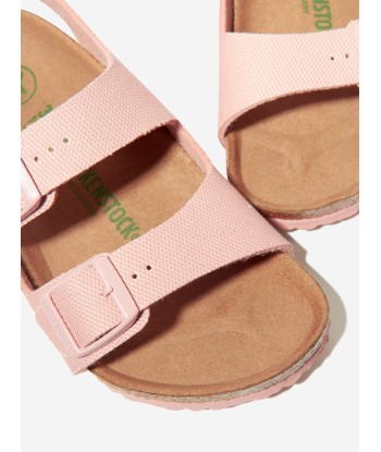 BIRKENSTOCK Girls Milano TEX Canvas Sandals in Pink français