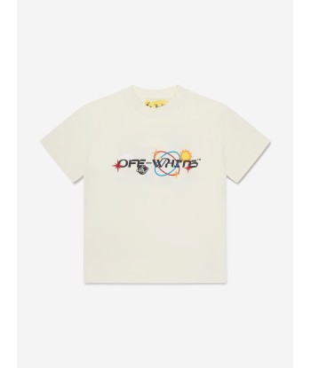 Off-White Boys Off Planets T-Shirt in White du meilleur 