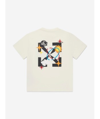 Off-White Boys Off Planets T-Shirt in White du meilleur 