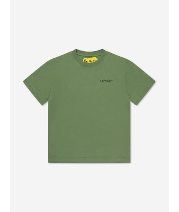 Off-White Boys Scribble T-Shirt in Green de technologie