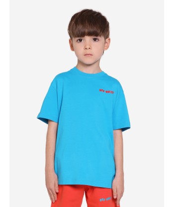 Off-White Boys Balloons T-Shirt in Blue Livraison rapide