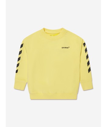 Off-White Boys Rubber Arrow Sweatshirt in Yellow est présent 