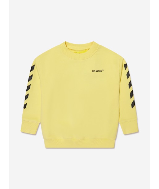 Off-White Boys Rubber Arrow Sweatshirt in Yellow est présent 