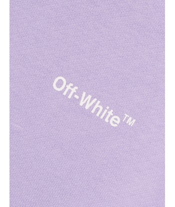 Off-White Boys Helvetica Diag Sweatshirt in Lilac de la marque