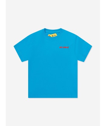 Off-White Boys Balloons T-Shirt in Blue Livraison rapide