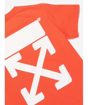 Off-White Boys Rubber Arrow T-Shirt in Red votre