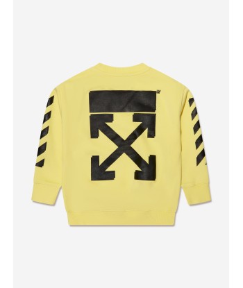 Off-White Boys Rubber Arrow Sweatshirt in Yellow est présent 