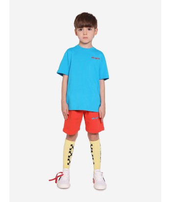 Off-White Boys Balloons T-Shirt in Blue Livraison rapide