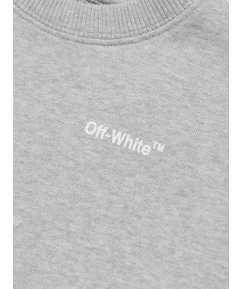 Off-White Boys Monster Arrow Crew Sweatshirt in Grey Paris Déstockage Promo