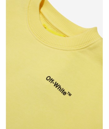 Off-White Boys Rubber Arrow Sweatshirt in Yellow est présent 