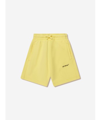 Off-White Boys Rubber Arrow Sweat Shorts in Yellow Vous souhaitez 