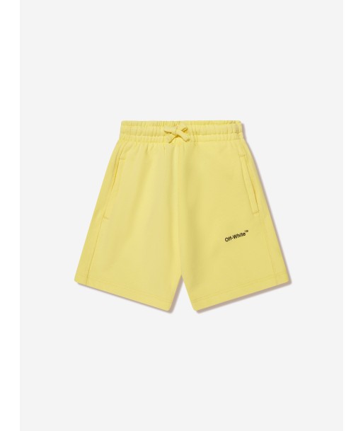 Off-White Boys Rubber Arrow Sweat Shorts in Yellow Vous souhaitez 