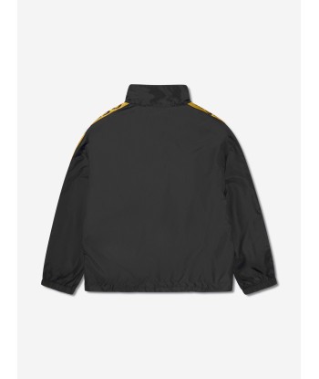 Off-White Kids Logo Industrial Track Jacket in Black des créatures d'habitude