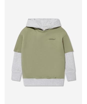 Off-White Boys Scribble Hoodie in Green paiement sécurisé