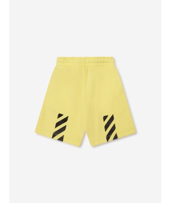 Off-White Boys Rubber Arrow Sweat Shorts in Yellow Vous souhaitez 