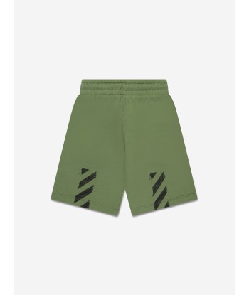 Off-White Boys Scribble Sweat Shorts in Green du meilleur 