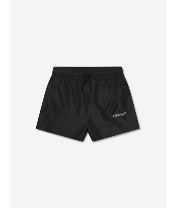 Off-White Boys Scribble Swim Shorts in Black livraison et retour toujours gratuits