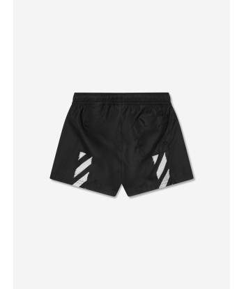 Off-White Boys Scribble Swim Shorts in Black livraison et retour toujours gratuits