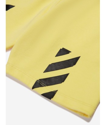 Off-White Boys Rubber Arrow Sweat Shorts in Yellow Vous souhaitez 