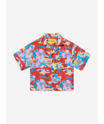 Off-White Boys Puzzleflage Bowling Shirt in Multicolour ouvre sa boutique