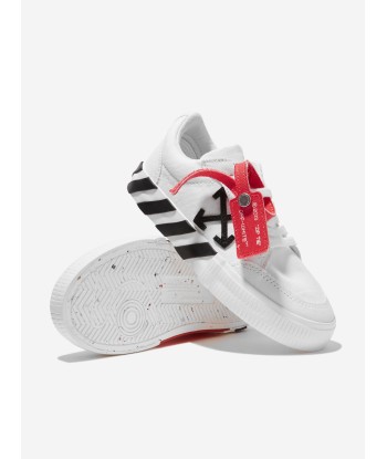 Off-White Boys Vulcanized Lace Up Trainers in White store