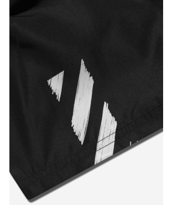 Off-White Boys Scribble Swim Shorts in Black livraison et retour toujours gratuits